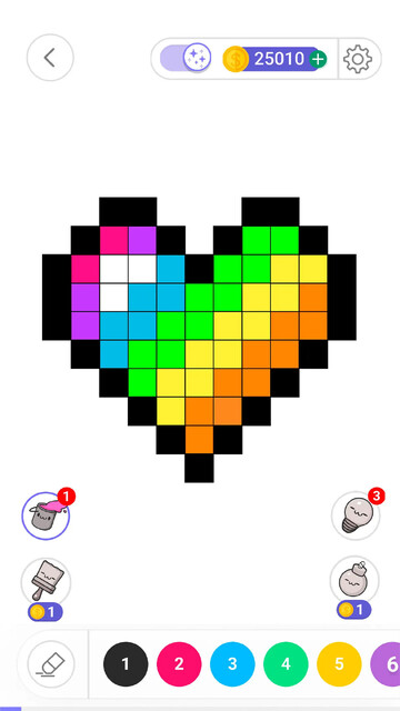 数字で塗り絵：ぬりえパズルゲームで暇つぶし