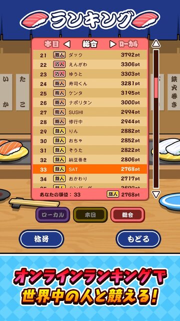 SUSHIショット