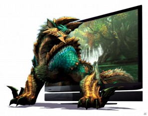 「モンスターハンターポータブル 3rd HD Ver.」とソニーの＜ブラビア＞がタイアップ！大画面でも快適ハンティングの画像1