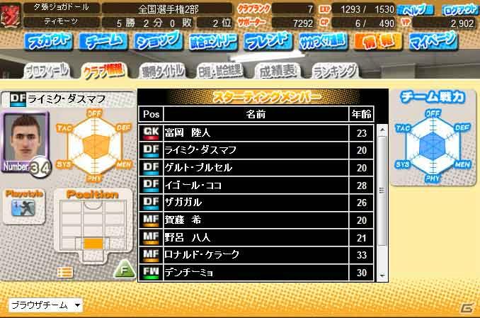 「J.LEAGUE プロサッカークラブをつくろう！7 EURO PLUS」無料で遊べる対戦ブラウザゲーム「サカつく7 ブラウザバトル」がサービス開始の画像5