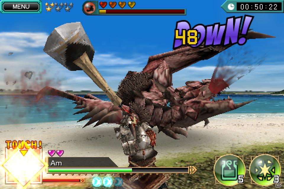iPhone/iPod touch「モンスターハンターDynamic Hunting」新武器「ハンマー」と新クエスト「Level 4」の追加を発表の画像4