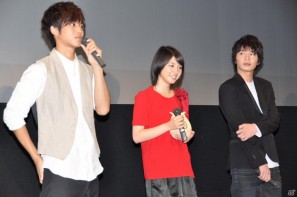 メインキャストの桜庭ななみさん、松坂桃李さん、田中圭さんが登壇！2012年1月公開予定劇場用3Dアニメーション「ドットハック」製作発表会を秋葉原UDXシアターにて開催の画像77
