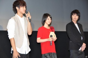 メインキャストの桜庭ななみさん、松坂桃李さん、田中圭さんが登壇！2012年1月公開予定劇場用3Dアニメーション「ドットハック」製作発表会を秋葉原UDXシアターにて開催の画像88