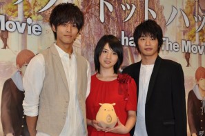 メインキャストの桜庭ななみさん、松坂桃李さん、田中圭さんが登壇！2012年1月公開予定劇場用3Dアニメーション「ドットハック」製作発表会を秋葉原UDXシアターにて開催の画像95