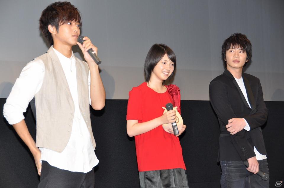 メインキャストの桜庭ななみさん、松坂桃李さん、田中圭さんが登壇！2012年1月公開予定劇場用3Dアニメーション「ドットハック」製作発表会を秋葉原UDXシアターにて開催の画像77