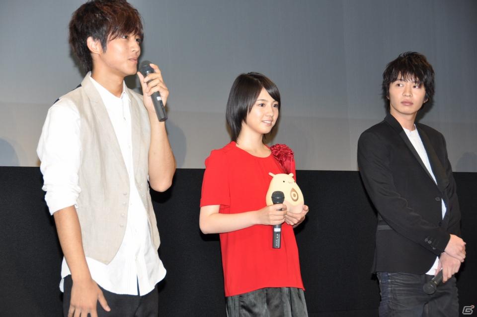 メインキャストの桜庭ななみさん、松坂桃李さん、田中圭さんが登壇！2012年1月公開予定劇場用3Dアニメーション「ドットハック」製作発表会を秋葉原UDXシアターにて開催の画像88