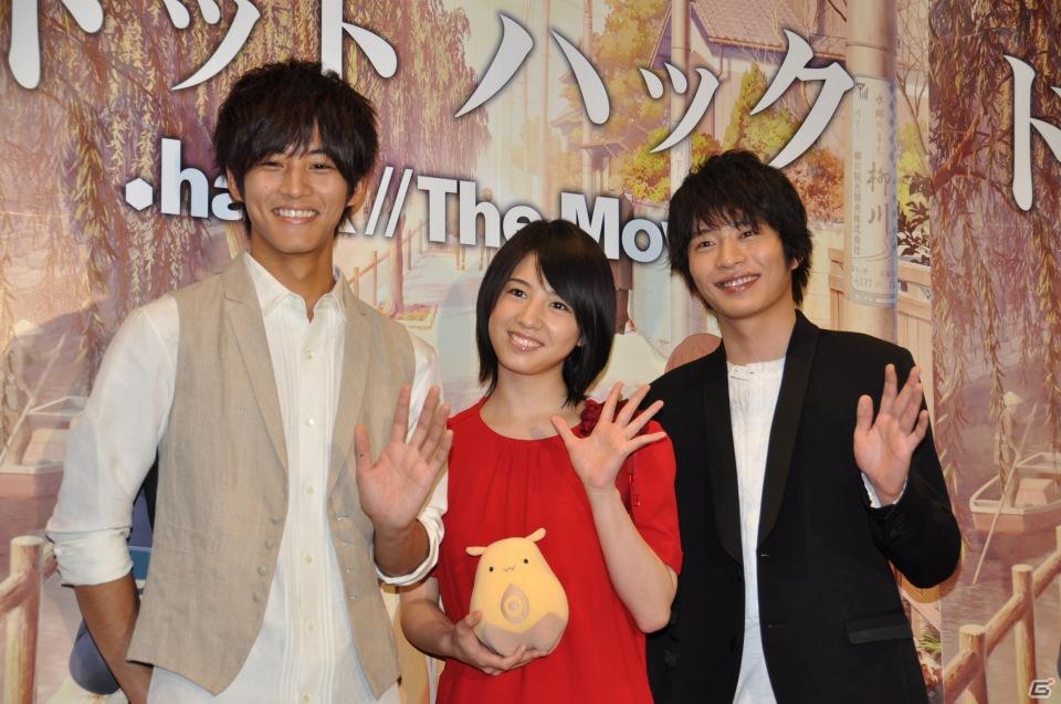 メインキャストの桜庭ななみさん、松坂桃李さん、田中圭さんが登壇！2012年1月公開予定劇場用3Dアニメーション「ドットハック」製作発表会を秋葉原UDXシアターにて開催の画像97