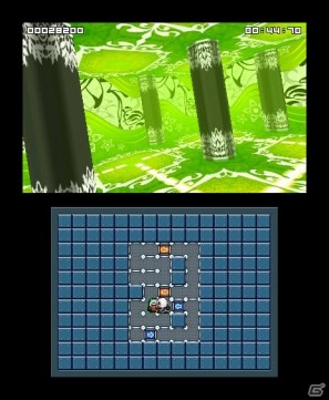 3Dダンジョンに現れるドットを回収していくアクションが新しい！3DS「ドットイーターニューピックダン」2011年9月配信の画像1