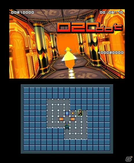 3Dダンジョンに現れるドットを回収していくアクションが新しい！3DS「ドットイーターニューピックダン」2011年9月配信の画像11