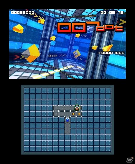 3Dダンジョンに現れるドットを回収していくアクションが新しい！3DS「ドットイーターニューピックダン」2011年9月配信の画像2