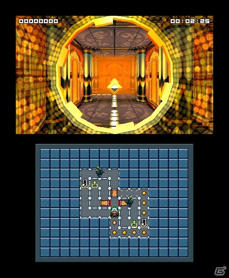 3Dダンジョンに現れるドットを回収していくアクションが新しい！3DS「ドットイーターニューピックダン」2011年9月配信の画像25
