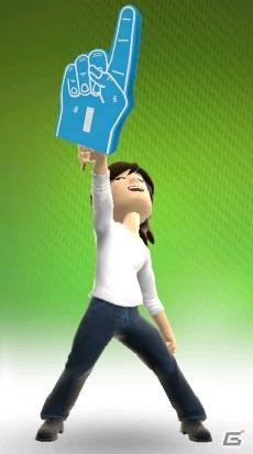 Xbox 360「Kinect スポーツ： シーズン 2」予約・早期購入特典がアバター アイテム 「ビッグ フォーム フィンガー」に決定の画像1