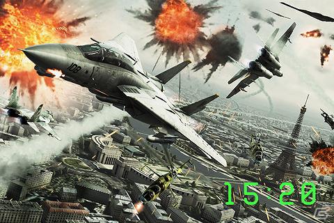 迫力の空戦シーンが24時間あなたの傍に！iPhone/iPod touch「戦闘機時計 ： エースコンバット アサルト・ホライゾン」配信開始の画像3