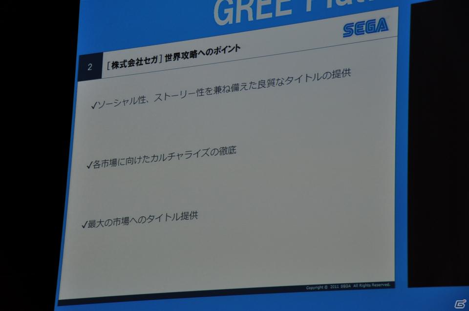 「OpenFeint」のブランドなどすべてを統一した「GREE Platform」を世界に向けて展開、10億人のユーザーを獲得を目指す。グリー記者発表会レポートの画像60