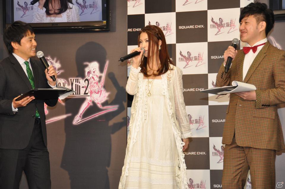 ゲストに岸尾だいすけさん、ふくい舞さん、「露出と防御」コスチュームで登場したのは大島優子さん！PS3/Xbox 360「ファイナルファンタジーXIII-2」発売カウントダウンイベントレポートの画像18