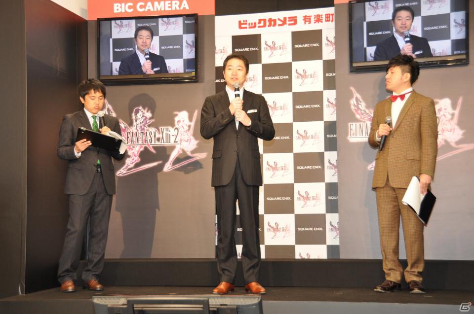 ゲストに岸尾だいすけさん、ふくい舞さん、「露出と防御」コスチュームで登場したのは大島優子さん！PS3/Xbox 360「ファイナルファンタジーXIII-2」発売カウントダウンイベントレポートの画像25