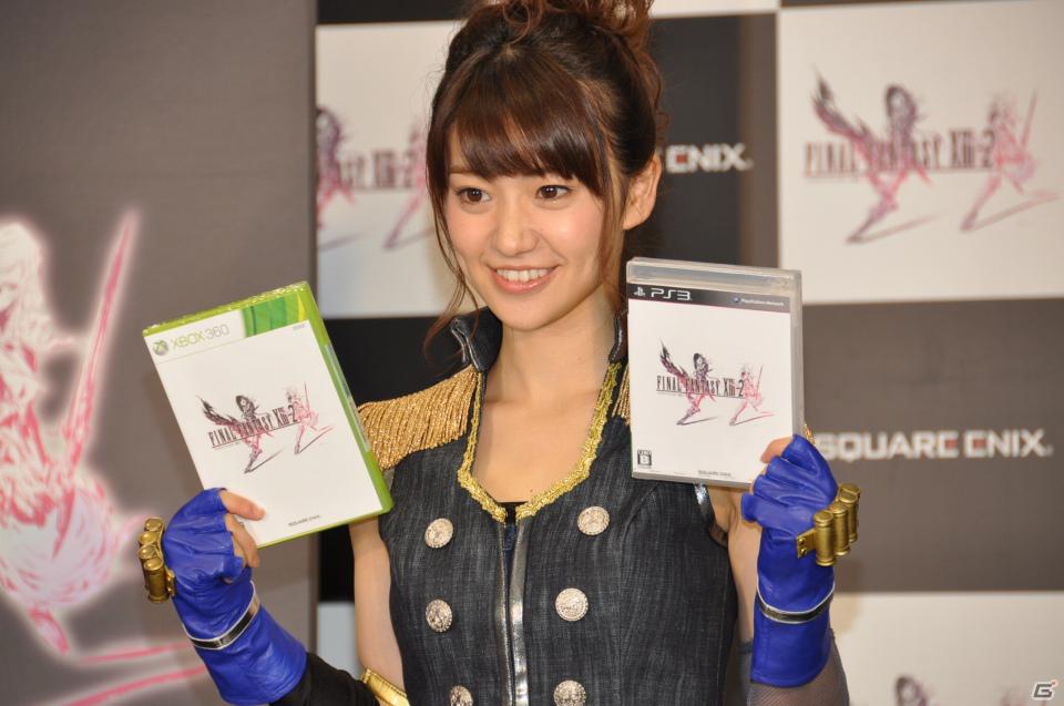 ゲストに岸尾だいすけさん、ふくい舞さん、「露出と防御」コスチュームで登場したのは大島優子さん！PS3/Xbox 360「ファイナルファンタジーXIII-2」発売カウントダウンイベントレポートの画像74