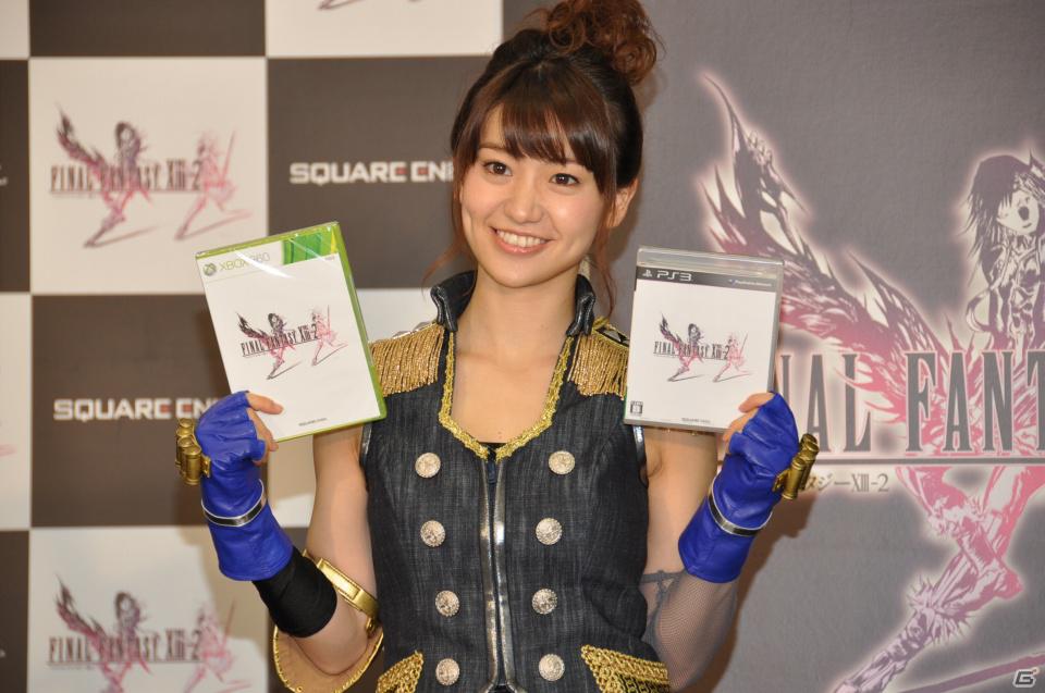 ゲストに岸尾だいすけさん、ふくい舞さん、「露出と防御」コスチュームで登場したのは大島優子さん！PS3/Xbox 360「ファイナルファンタジーXIII-2」発売カウントダウンイベントレポートの画像76
