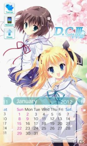 「D.C.～ダ・カーポ～」がAndroid向けに配信開始＆「D.C.III～ダ・カーポIII～」の2012年度カレンダーアプリも無料配信決定の画像3
