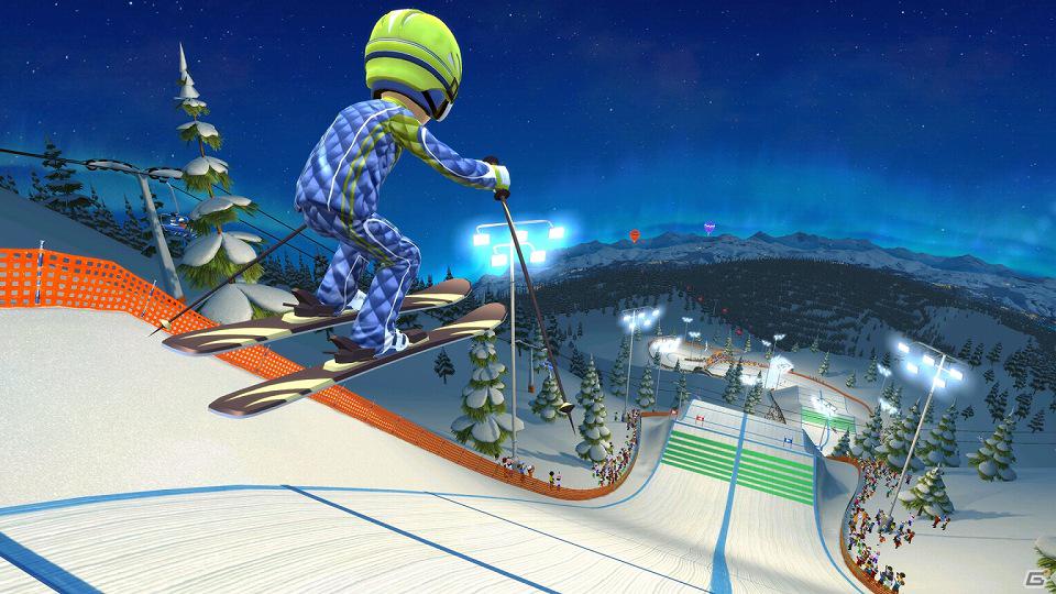 夜の雪山を楽しもう！Xbox 360「Kinect スポーツ： シーズン 2」追加コンテンツ「ナイタースキーパック」配信開始の画像1
