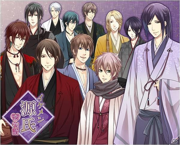 男女逆転の源氏物語の世界で、華やかな恋！ケータイ恋愛ゲーム「イケメン源氏★恋物語for GREE」待望のスマートフォン版が登場の画像1