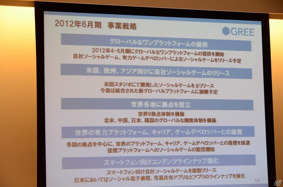グリー、報道関係者向け2012年6月期第2四半期決算説明会を開催―Q2決算は好調で通期の業績予想も上方修正の画像10