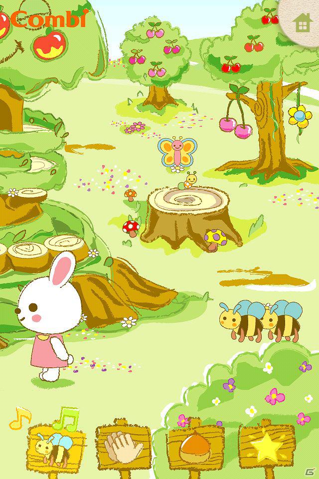 “指”を使って楽しく遊ぼう！コンビ監修の幼児向けAndroid/iPhoneアプリ「ゆびであそぼう！コンビの森」配信開始の画像8