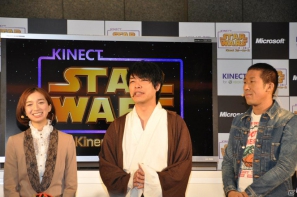 Xbox 360「Kinect スター・ウォーズ」発売記念イベントに麒麟の2人と元SDN48芹那さんが登場、ダース・ベイダー卿に挑戦＆得意のダンスを披露！？フォースでプレゼントをつかめ！の画像15