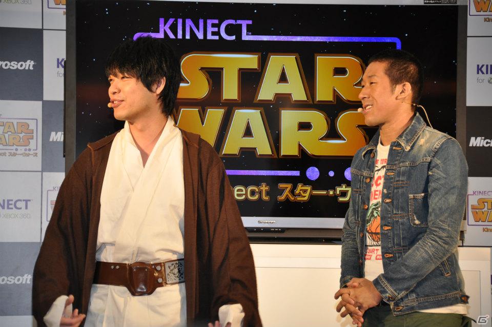 Xbox 360「Kinect スター・ウォーズ」発売記念イベントに麒麟の2人と元SDN48芹那さんが登場、ダース・ベイダー卿に挑戦＆得意のダンスを披露！？フォースでプレゼントをつかめ！の画像12
