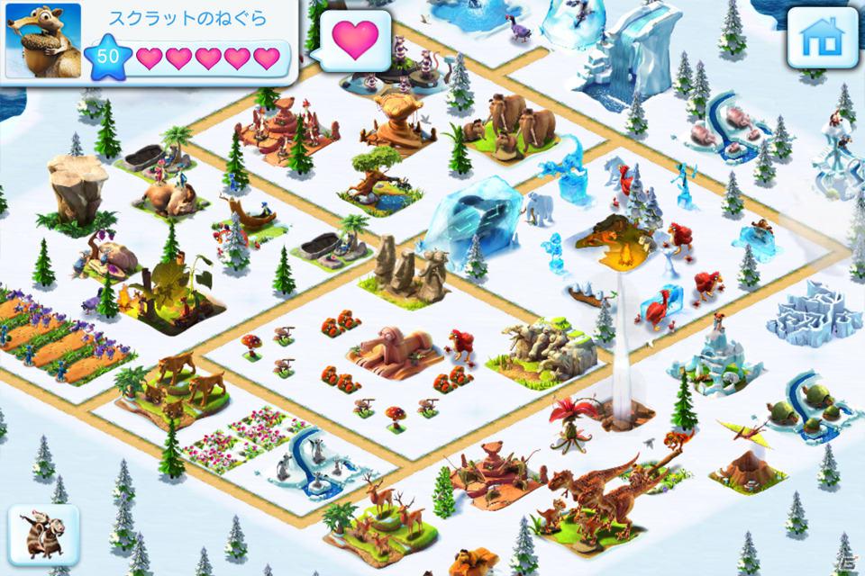 ゲームロフト、iPhone/iPod touch/iPad向けに「アイス・エイジ：ビレッジ」の配信を開始の画像3