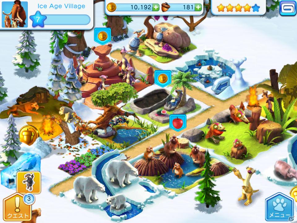 ゲームロフト、iPhone/iPod touch/iPad向けに「アイス・エイジ：ビレッジ」の配信を開始の画像7