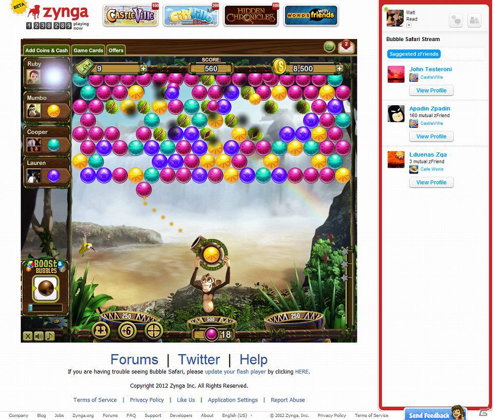 ソーシャルバブルシューティングゲーム「Bubble Safari」がFacebook向けに14言語で世界同時配信の画像9