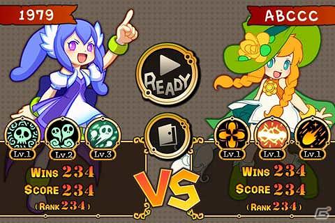 iPhone/iPod touch「ウィッチウォーズ」配信開始―7人の魔女っ娘たちが戦いを繰り広げるオンライン対戦型パズルゲームの画像2