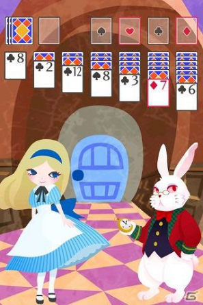 「不思議の国のアリス」をテーマにしたパズルゲーム集「アリスのソリティア」がauスマートパスに登場の画像1