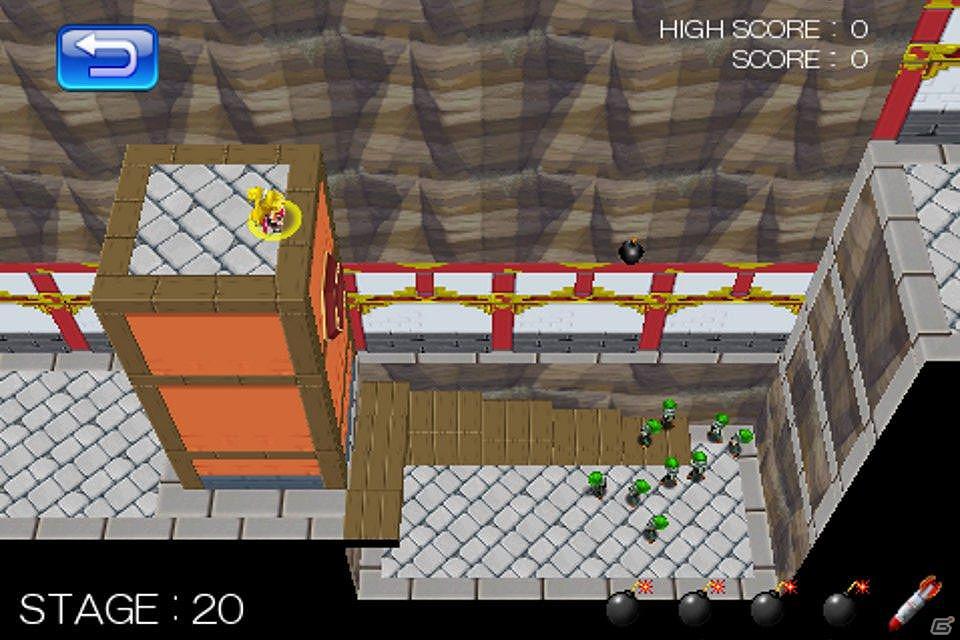 指一本の簡単操作3Dアクションパズル！iPhoneアプリ「忍者ボム -シノブ-」6月5日よりサービス開始！の画像6