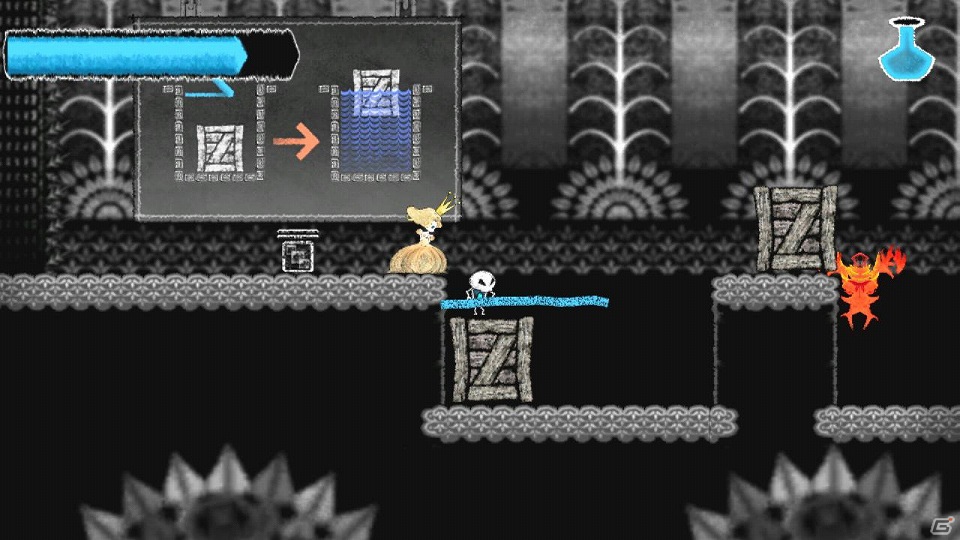 PS Vita「Dokuro」3週連続配信の体験版が本日より配信開始！ボスキャラクター「サーバント」やギミック「青チョーク」紹介＆新たなプロモーションPVも公開の画像15