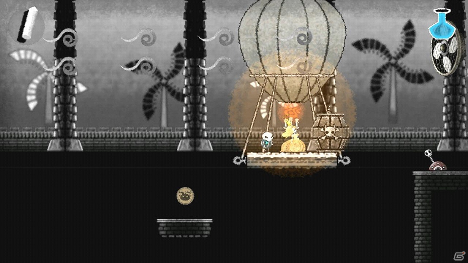 PS Vita「Dokuro」ゲームに登場するギミックの新情報を公開！ベルトコンベアや気球を使って姫を助けようの画像3