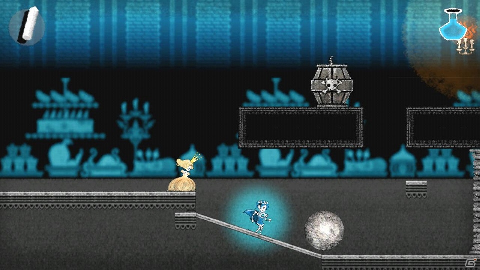 PS Vita「Dokuro」ゲームに登場するギミックの新情報を公開！ベルトコンベアや気球を使って姫を助けようの画像5