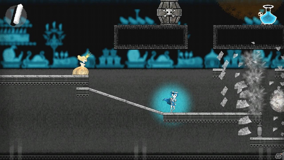 PS Vita「Dokuro」ゲームに登場するギミックの新情報を公開！ベルトコンベアや気球を使って姫を助けようの画像6
