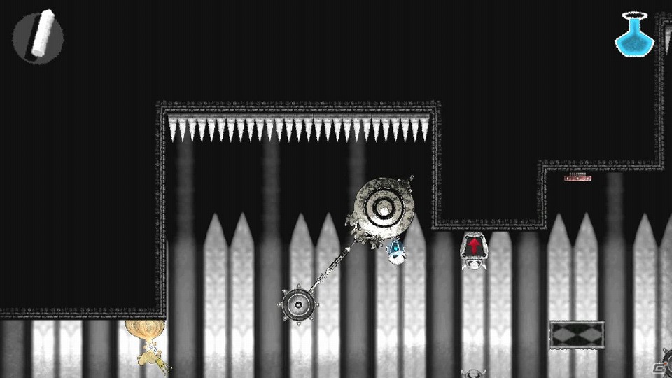 PS Vita「Dokuro」天地を反転させてギミックを突破する「エントランス」ステージを紹介！の画像2
