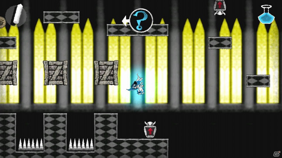 PS Vita「Dokuro」天地を反転させてギミックを突破する「エントランス」ステージを紹介！の画像4