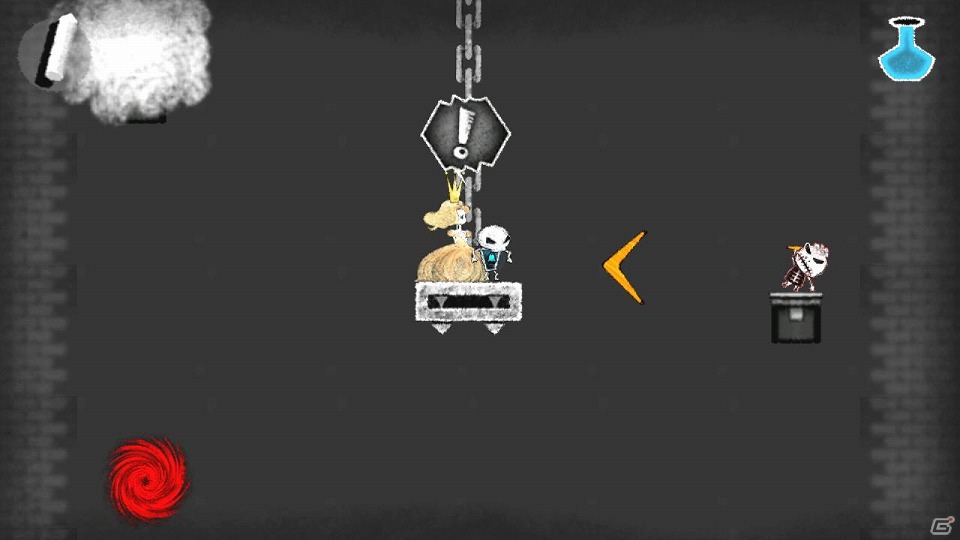 PS Vita「Dokuro」天地を反転させてギミックを突破する「エントランス」ステージを紹介！の画像8