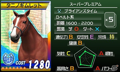 3DS「G1グランプリ」レアカード「タニノギムレット」＆「キングヘイロー」が手に入る「ジーグラめーる 第5回目」が配信開始の画像2