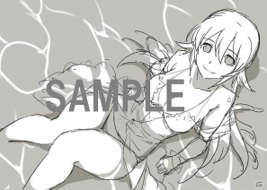 3DS/PSP「アンチェインブレイズ エクシヴ」著名イラストレーター描き下ろしとなるショップ限定予約特典のイラスト線画を公開の画像1