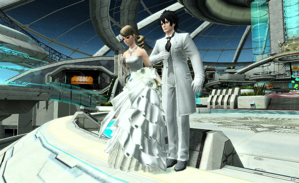 「ファンタシースターオンライン2」サービスイン時より開始される「ハッピーウェディングスクラッチ」として入手可能なウェディング衣装やラッピーの着ぐるみなどのコスチューム、アクセサリー、髪型を紹介の画像20
