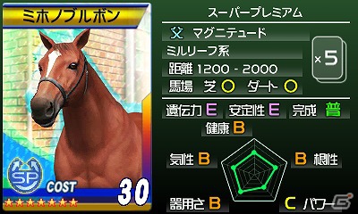 3DS「G1グランプリ」レアカード「ミホノブルボン」＆「アグネスデジタル」が手に入る「ジーグラめーる 第6回目」が配信開始の画像2