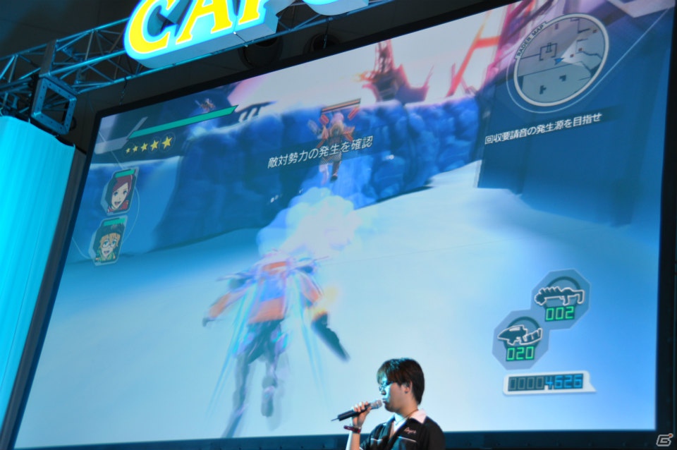 【CAPCOM SUMMER JAM】3DS/PS3「エクストルーパーズ」May’nさんが主題歌をギンギラ熱唱！実機プレイでは爽快なバトルが楽しめるミッションを披露の画像59