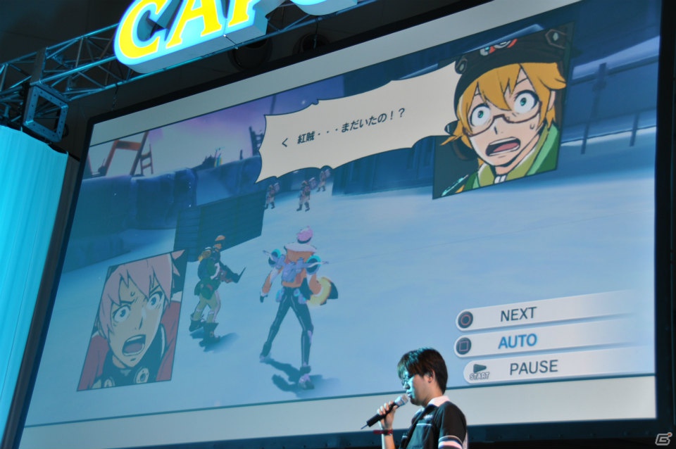 【CAPCOM SUMMER JAM】3DS/PS3「エクストルーパーズ」May’nさんが主題歌をギンギラ熱唱！実機プレイでは爽快なバトルが楽しめるミッションを披露の画像75