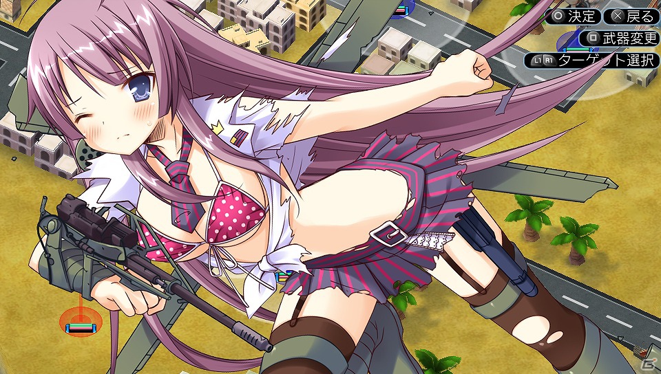 アニメーションするダメージカットインなどを追加したPS Vita「萌え萌え大戦争☆げんだいばーん＋＋(ぷらすぷらす)」が8月2日に発売決定の画像8
