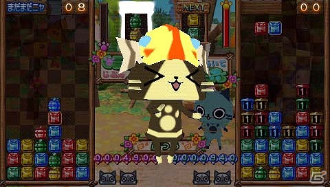 PSP「アイルーでパズルー」マイアイルーの着せかえ要素や個性豊かな必殺技＆コラボレーションを紹介の画像13